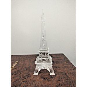 Crystal Cut Edged Eifel Tower Depiction Of Paris In Center 6"X 2"
